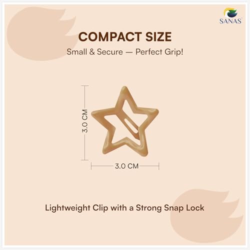 Image of Sanas (40Pcs) Star Baby Hair Clips For Girls Gift Items Soft Edges For Kids' Hair Accessories For Kids Girls Mini Tic Tac Clips For Woman Star-Shaped Tic Tac Clip For Baby Girls (40Pcs) (Multicolor)