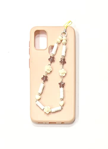 Heddz Fimo Anti- lost Colorful Lanyard for Phone|Bohemian Style Evil Eyes Mobile Phone Chain|Colorful Beaded Phone Charm|Handmade Bracelet Keychain,Cell Phone Accessories for Women (White)