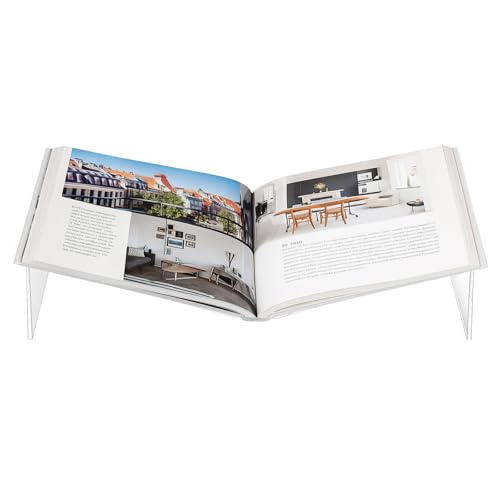 Sintuff Extra Large Acrylic Open Book Display Stand 19.63" W