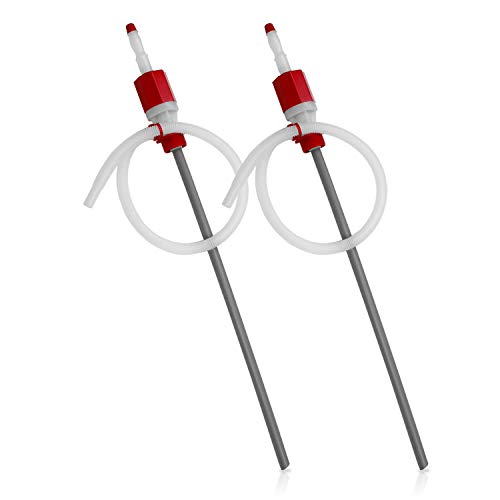 2PK | TRDRUM30 Heavy Duty Drum Barrel Piston-Action High Speed Siphon (5.5 GPM) for 15 30 55 Gallon Bpa-Free Hand Pumps