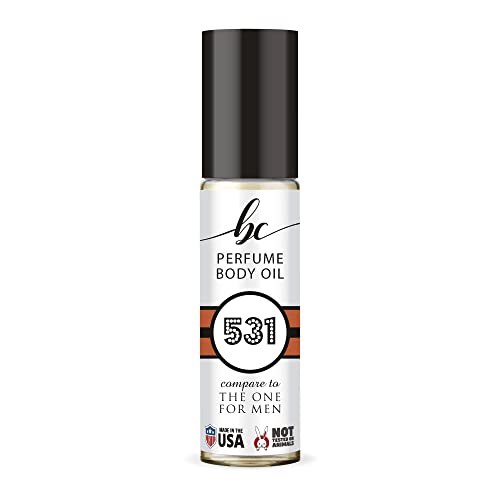 BIOCURA BC Perfume 531 Inspired by Dol & Gab The One For Men For Men Replica Fragrance Body Oil Dupes Alcohol-Free Sample Travel Size Concentrated Long Lasting Roll-On 0.3 Fl Oz/10ml