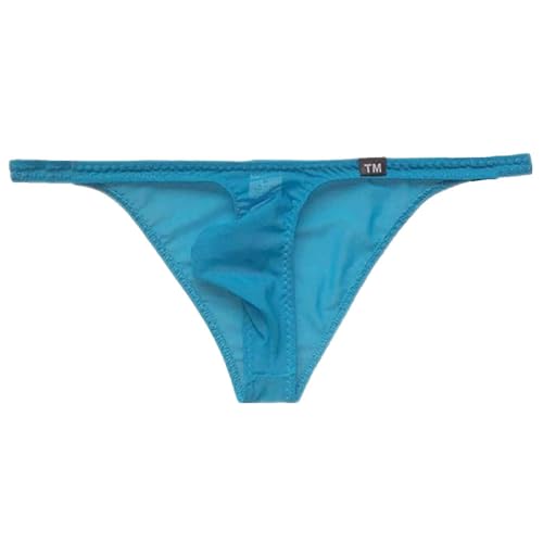 COMLIFE Men's Transparent Mesh Triangle Panties Sexy Low Waisted Semi-Wrapped Hipster Underwear2