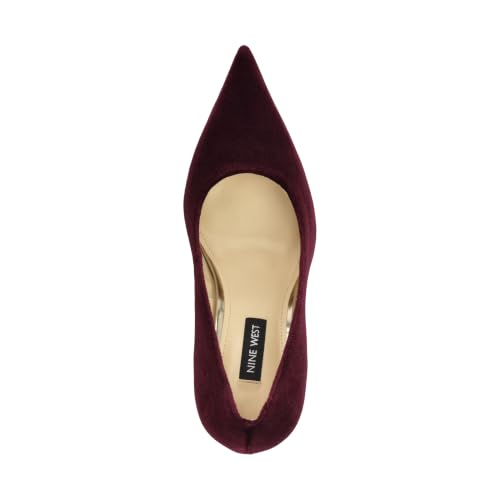 Image of Nine West Women's Gemmha Pump, Dark Red Velvet 600, 11