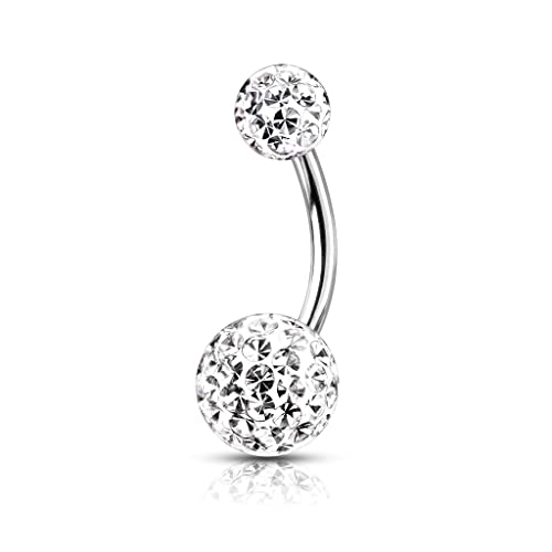 Piercing Nombril ALEXANDRIE Cristal De Swarovski blanc
