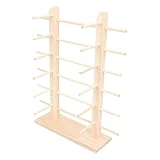 LRXIYODE Estante de Madera para Gafas con Doble Soporte para Exhibición y Almacenamiento Gafas de Sol y Graduadas Organizador Resistente y Decorativo para Hogar y Tienda