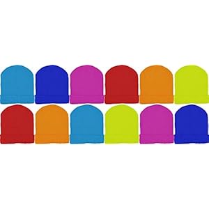 Gorros de invierno para niños, paquete de 12 gorros cálidos para clima frío para niños y niñas