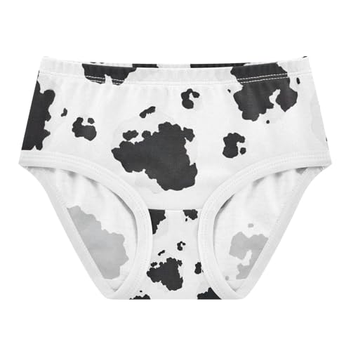 Toddler Panties, Black White Spots Cotton Underwear Girls, 2T–8 Years