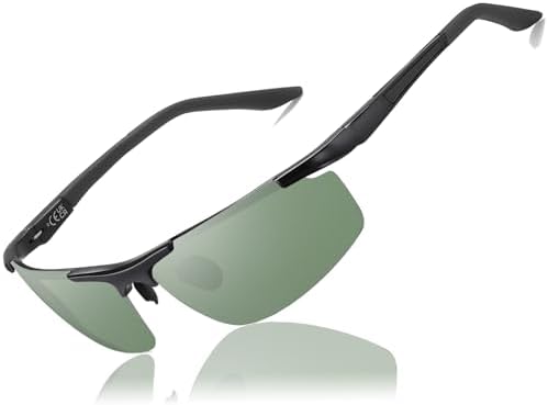 Pilot Sunglasses Mens Womens Polarised Ultralight Metal frame for Driving