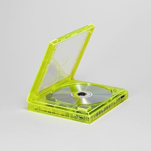 Image of [ km5 ] Rechargeable CD Player with Bluetooth [ Instant Disk Audio CP1 (Neonyellow) ] Hi-Fi Audio Portable CD Player for Car