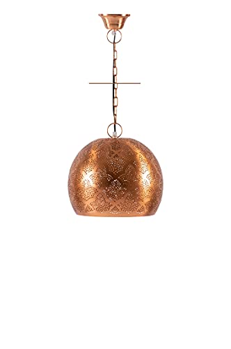 MAADES Orientalische Lampe Pendelleuchte Rayhana 30cm Kupfer E27 Lampenfassung | Marokkanische Design Hängeleuchte… – Bild 5