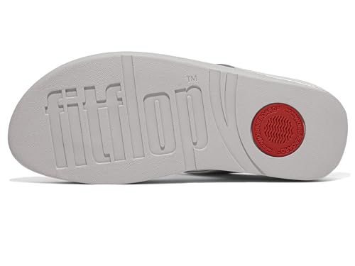 Image of FitFlop Women's Fino Crystal-Chain Leather Toe-Post Sandal