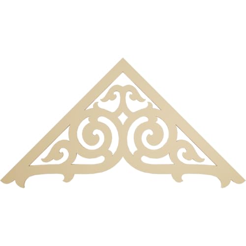 60"W x 30"H x 1 1/2"P (12/12) Pitch Athens Signature Urethane Gable Pediment, Primed Tan