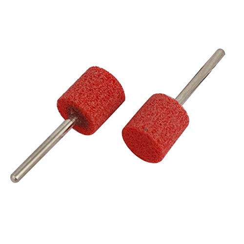 Aexit 3mm drill hole Abrasives 600 Grit Nylon Fibre Polishing Grinding Mounted Point Red 2pcs Model:96as213qo413