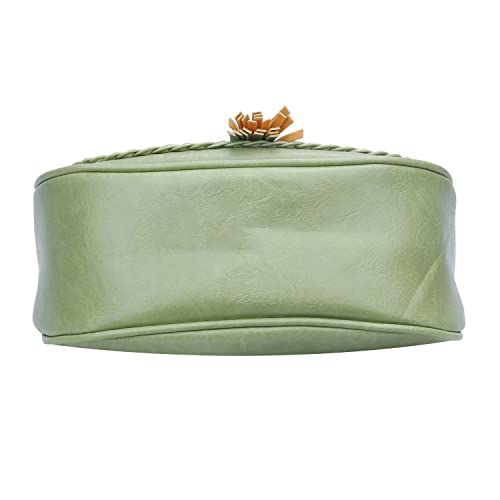Kkxiu Casual Flap Saddle Crossbody Bags For Women Purses And Handbags With Tassel (Z-Grass Gray Green) #TOP3