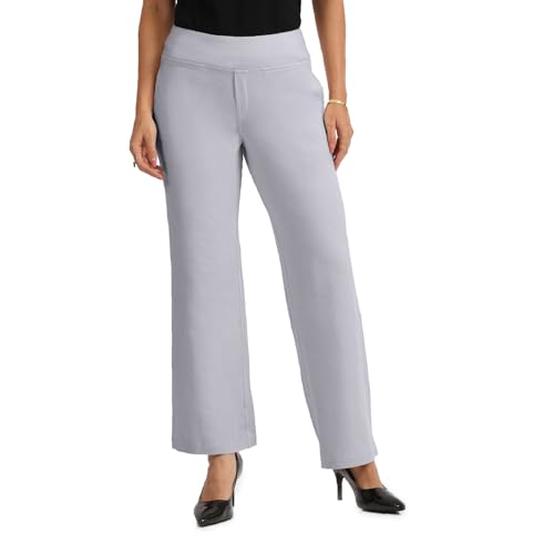 Pantalon évasé en sergé de travail bordeaux grande taille en coton extensible