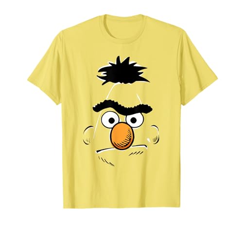 T-shirt Bert Sesame Street vintage pour homme et femme look rétro sketch gris