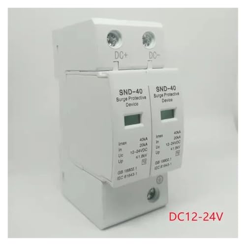 Protector contra sobretensiones CC y pararrayos SPD de 2 polos para paneles solares 24V 48V 5