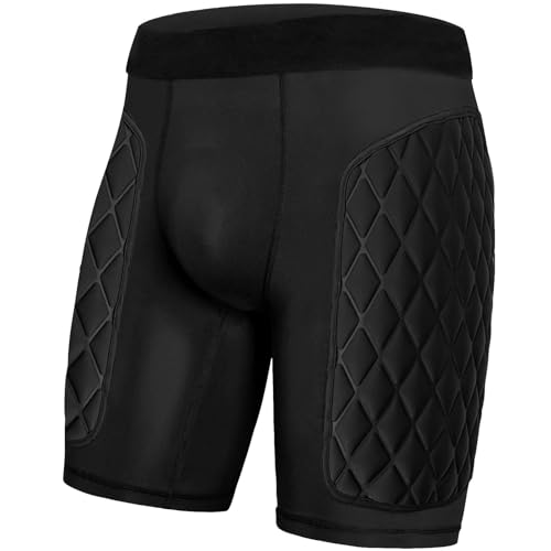 MK MOSSE KARNE Men Youth Baseball Sliding Shorts Padded Compression Shorts Protective Softball Sliding Shorts for Youth Adult, Black, Small