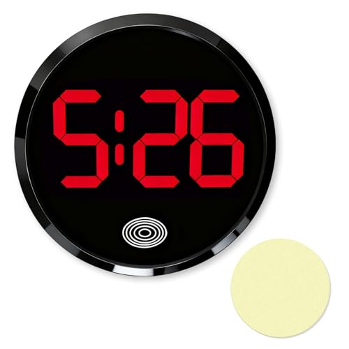 Horloge de tableau de bord de voiture, horloge électronique autocollante pour tableau de bord de voiture, horlogeélectronique de voiture, mini numérique...