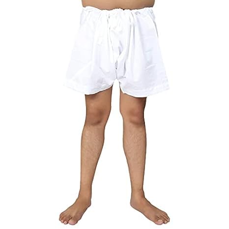 Bamboo Cotton Kachhera for Men & Women – Soft Breathable Readymade Boxer Style Undergarment (Pack of 1) White-image-31