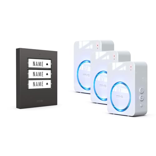 m-e Funkklingel BELL-523 BO Anthrazit mit Sender und Empfänger...