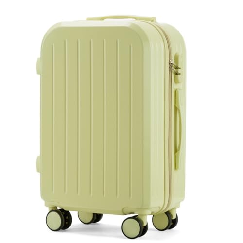 Luggage USB Charging Port Carry on Luggage Spinner Hardshell Lightweight Suitcase with Wheels Cupholder Hook Women Men Business Trip Travel School (1, Yellow, 24-Inch)