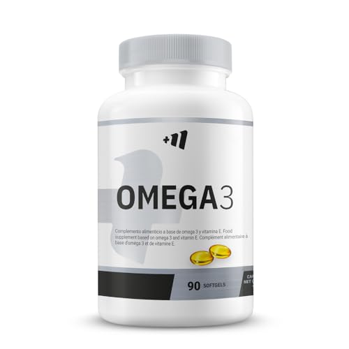 MM Supplements - Omega 3-90 softgels de 1000 mg - con Aceite de Pescado y Vitamina E - Mantiene el Funcionamiento Normal del Cerebro y Corazón - Máxima concentración de EPA y DHA - Mejor Absorción