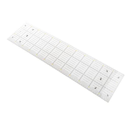 Règle de couture 30/45/60 cm transparente et gabarit hexagonal pour patchwork