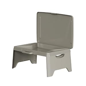 Diexgiy プラスチックポータブル折りたたみテーブル多機能ラップトップテーブル学生寮ベッド折りたたみデスク (ブルーグレー)