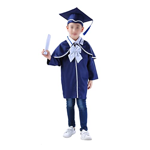 TENDYCOCO Roupas Para Meninos Conjunto Azul Manto E Vestido Azul Vestido De Formatura Roupões Para V