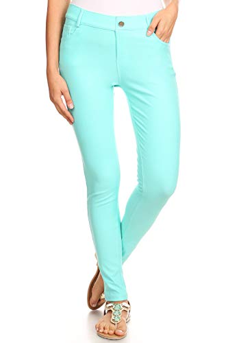 Image of YELETE Women's Basic Five Pocket Stretch Jegging Tights Pants