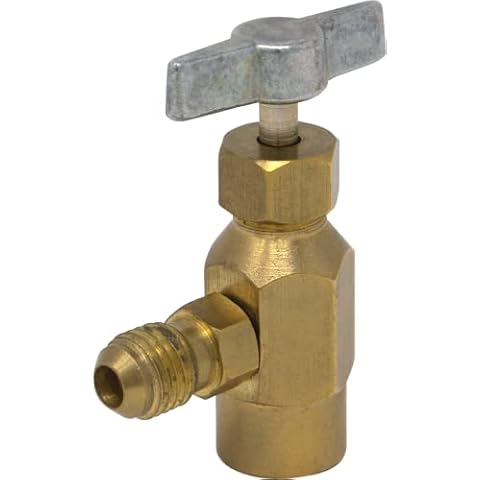 Leak Saver K28 (ICOR Style) 7/16” Female to 1/4” Male Brass Can Tap Adapter for Use Upright Charging Self-Sealing Refrigerant Cans and K-28 Compatible Refrigerant Cans - Made in USA Cover