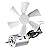 kingsea 6 inch Replacement White RV Fan for RV Roof Ceiling Bathroom Exhaust, 12V D-Shaft RV Vent and Motor Camper Fan Blade Bathroom