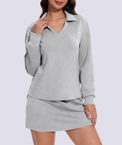 Two-Piece-Sets-for-Women-2024-Casual-Tracksuit-Sweatshirt-Skorts-Matching-Set-Lounge-Tennis-Jogger-Sweat-Suit