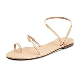 StillFancxy Strappy Sandals for Women Dressy Greek Sandals Flat Sandals for Women Comfortable Beach Sandals Casual Slip-On Shoes
