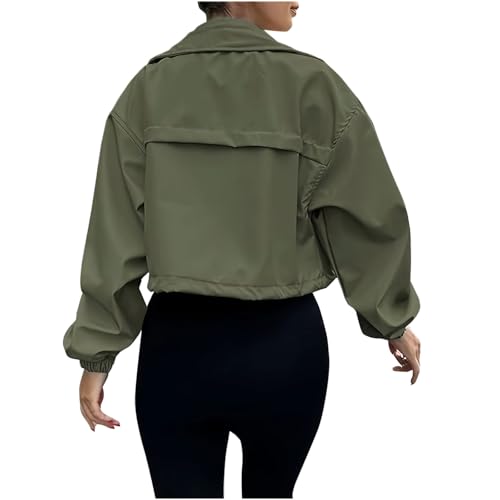 Hooded Plain Jackets for Women Fall Winter Long Sleeve Loose Fit Jacket Coat Women 2025 Trendy Y2K4