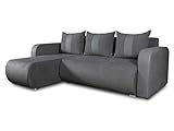 Schlaffläche: 200x130 cm Ecksofa Rino mit Schlaffunktion und Bettkasten - L-Form Couch, Polsterecke, Couchgarnitur, Eckcouch, Ecke, Sofa, Sofagarnitur - Ottomane Universal (Enjoy 24 + Cayenne 1118)