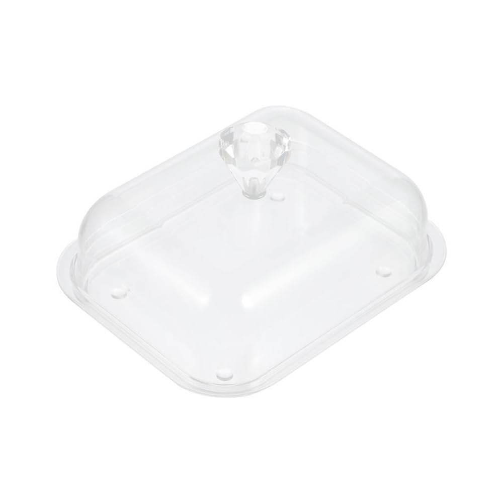 Zyyanshop One Color Butter Dish Butter Lid Clear Boxes For Home Kitchen Countertop Storage