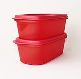  TW TUPPERWARE Eidgenossen Lachs 2X 500ml Trockenlagerung Vorratsbehälter Quadro + Mini Eitrenner