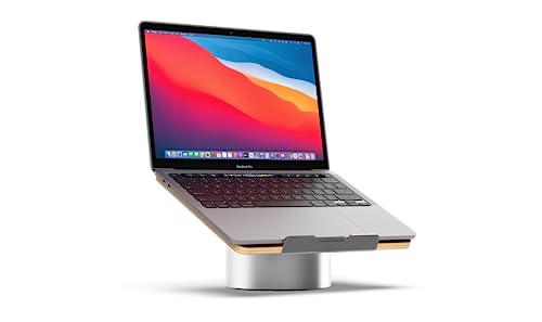 Support ordinateur portable bureau ergonomique MacBook élévateur alu bois