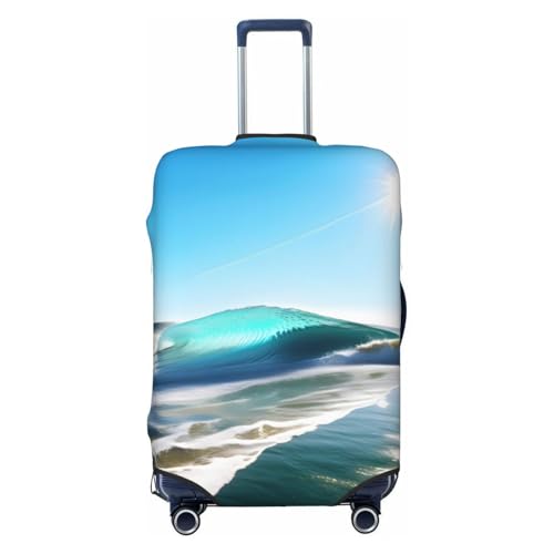 Clear Sky Wave Beach Print Luggage Cover Suitcase Protector Anti-scratch Fits 18-32 Inch Trolley Case