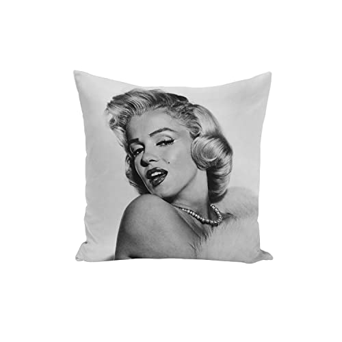 French Unicorn Housse de Coussin Taie Star Célèbre Marilyn Monroe Cinéma Retro Vintage Actrice 15 (40x40 cm)