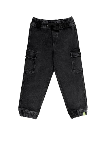 Image of KiddoPanti Boys Denim Cargo Jogger Pant