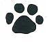 Dog Rubber Stamp - Paw Print Small-A4 (Size: 1/2" Wide X 3/8" Tall)
