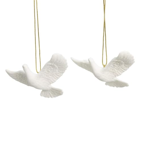 Turtle Dove Ornaments (Gift Boxed) - Set of 2 / Durable Resin Doves/One for You & a Friend/As Seen in Home Alone