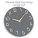 cicininc Wall Clock, Gray Silent Non-Ticking, Decorative Battery Operated Wall Clocks for Bedroom, Kitchen, Home, Office, School, Hotel (8 Inch)