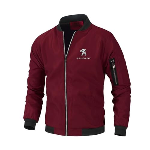 GIOPSQ Leichte P-eugeot Bomberjacke für Herren Windjacke schmale Passform...