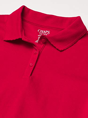 Image of Chaps Girls School Uniform Short Sleeve Interlock Polo
