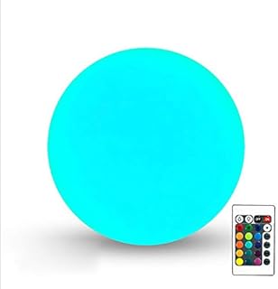 DECO Color Changing Mode & Dimming Function Rechargeable Ball Shape Night Light, Dimmable 16 Colors 4 Modes, Ideal for Party Outdoor Pool Garden Patio Ambient Decorative Lighting (Ball)