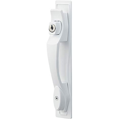 Ideal Security Inc. SK940W DX Push-Button Handle Set for Storm and Screen Doors with Key Lock, White